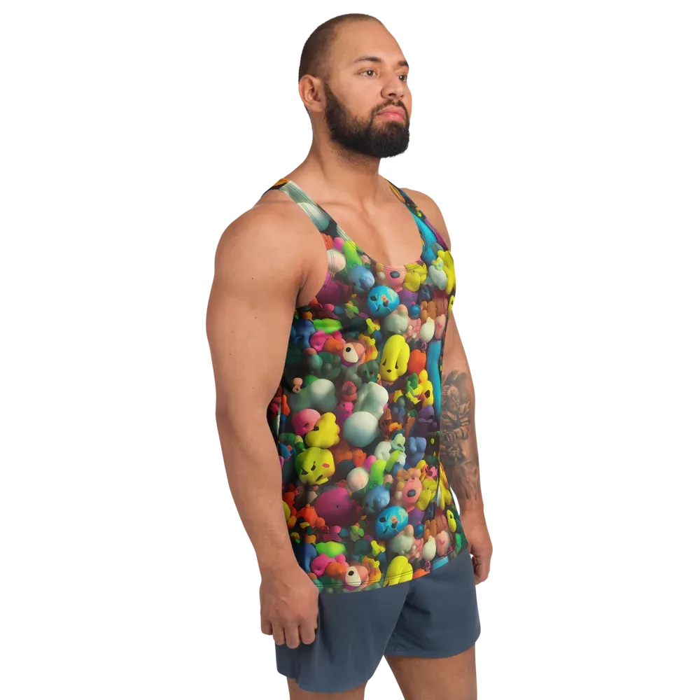 Bubble Pop Art on Men's Tank Top — Right Front