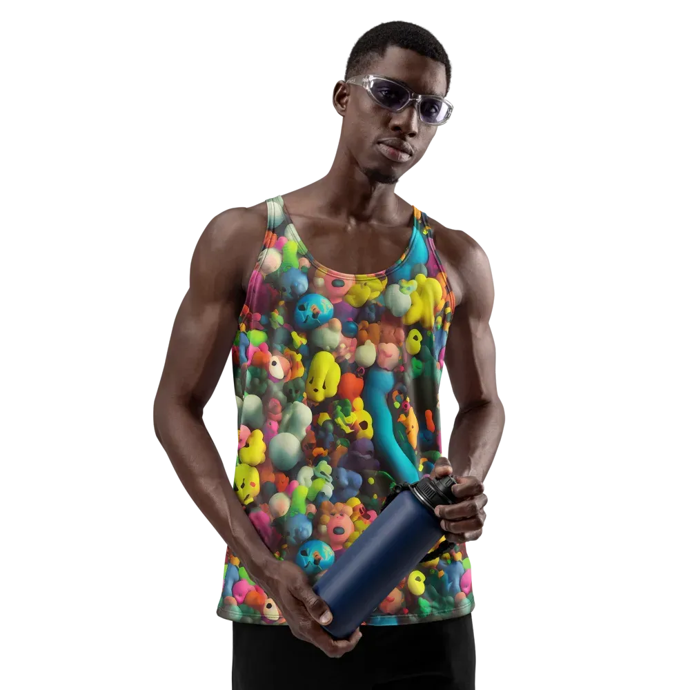 Bubble Pop Art on Men's Tank Top — Front