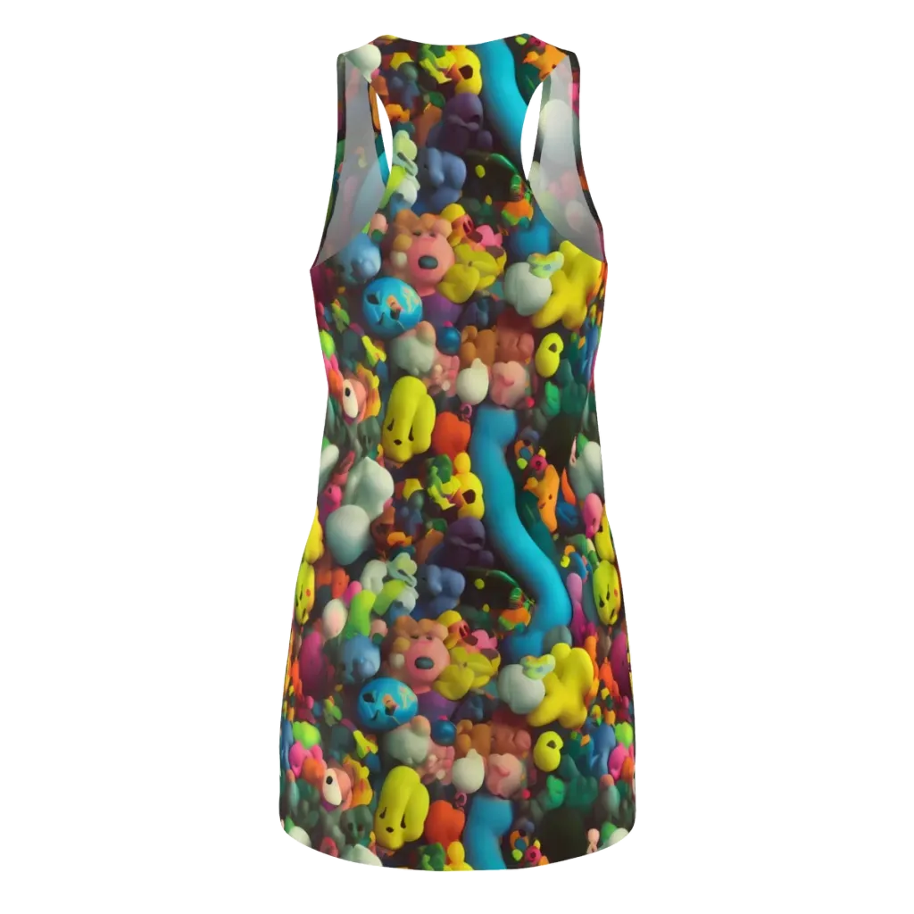Bubble Pop Art on Racerback Dress — Back