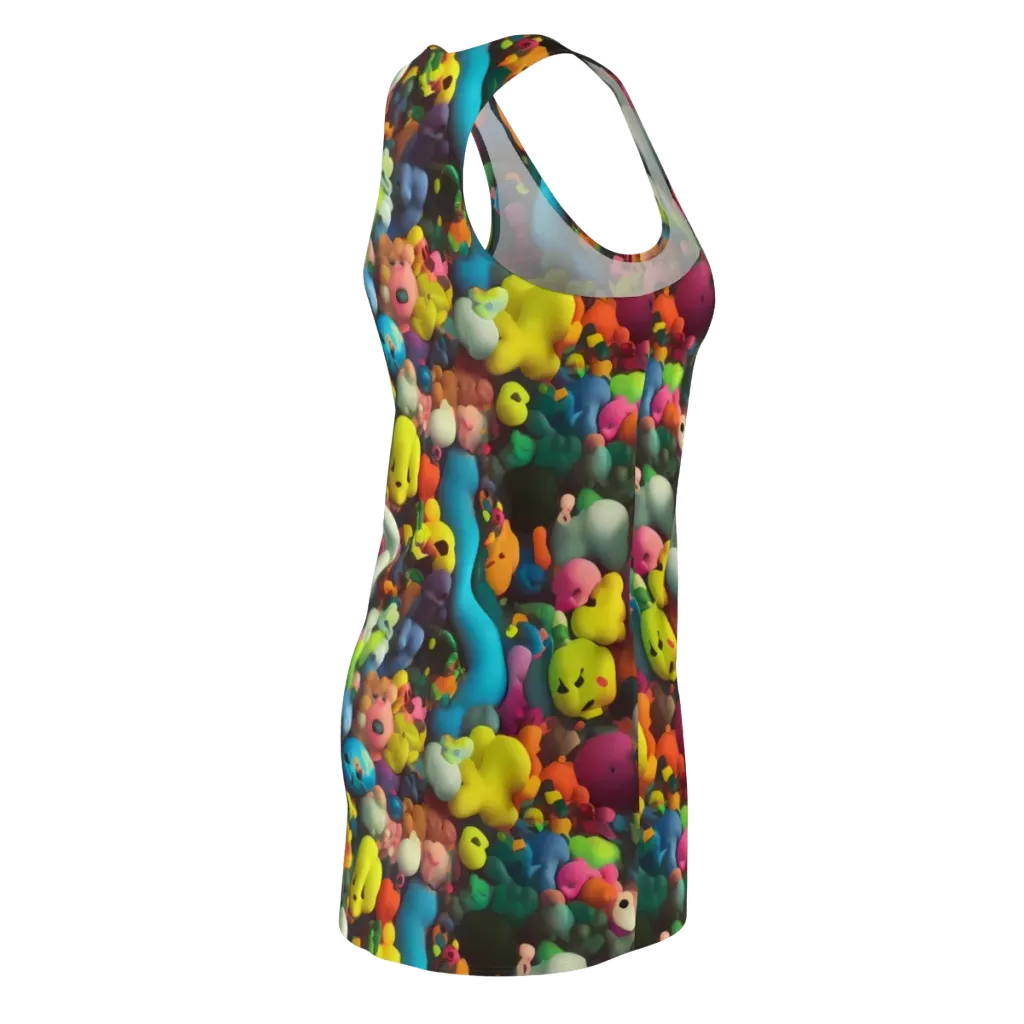 Bubble Pop Art on Racerback Dress — Back Side