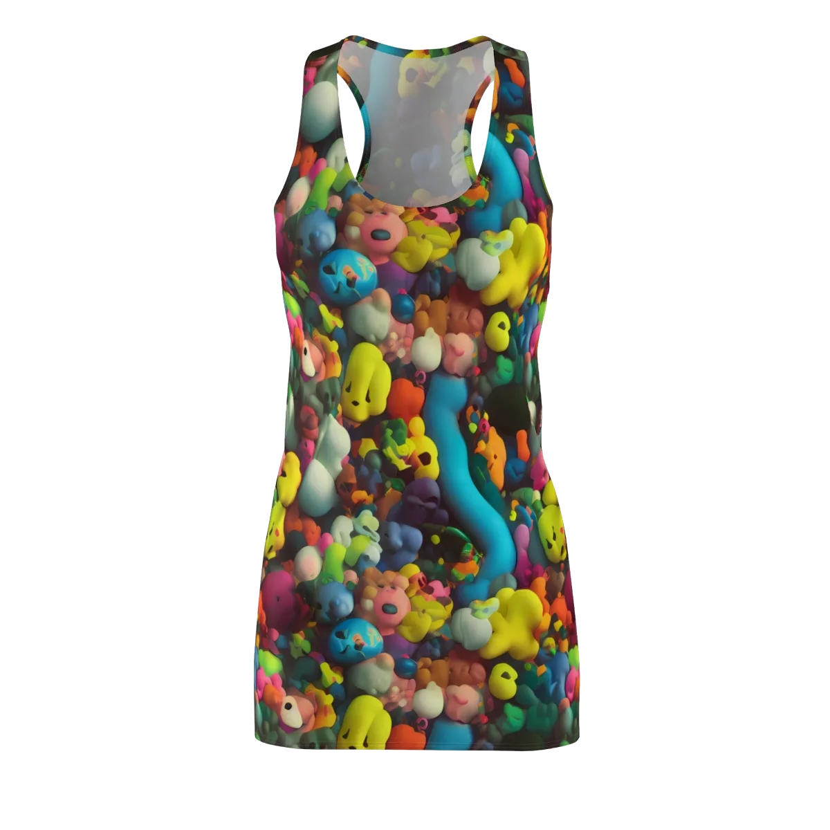 Bubble Pop Art on Racerback Dress — Front