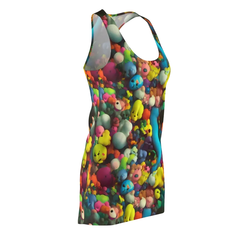 Bubble Pop Art on Racerback Dress — Front Side