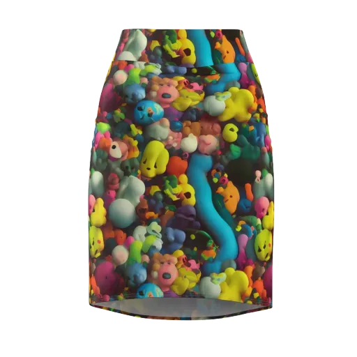 Bubble Pop Art on a Pencil Skirt
