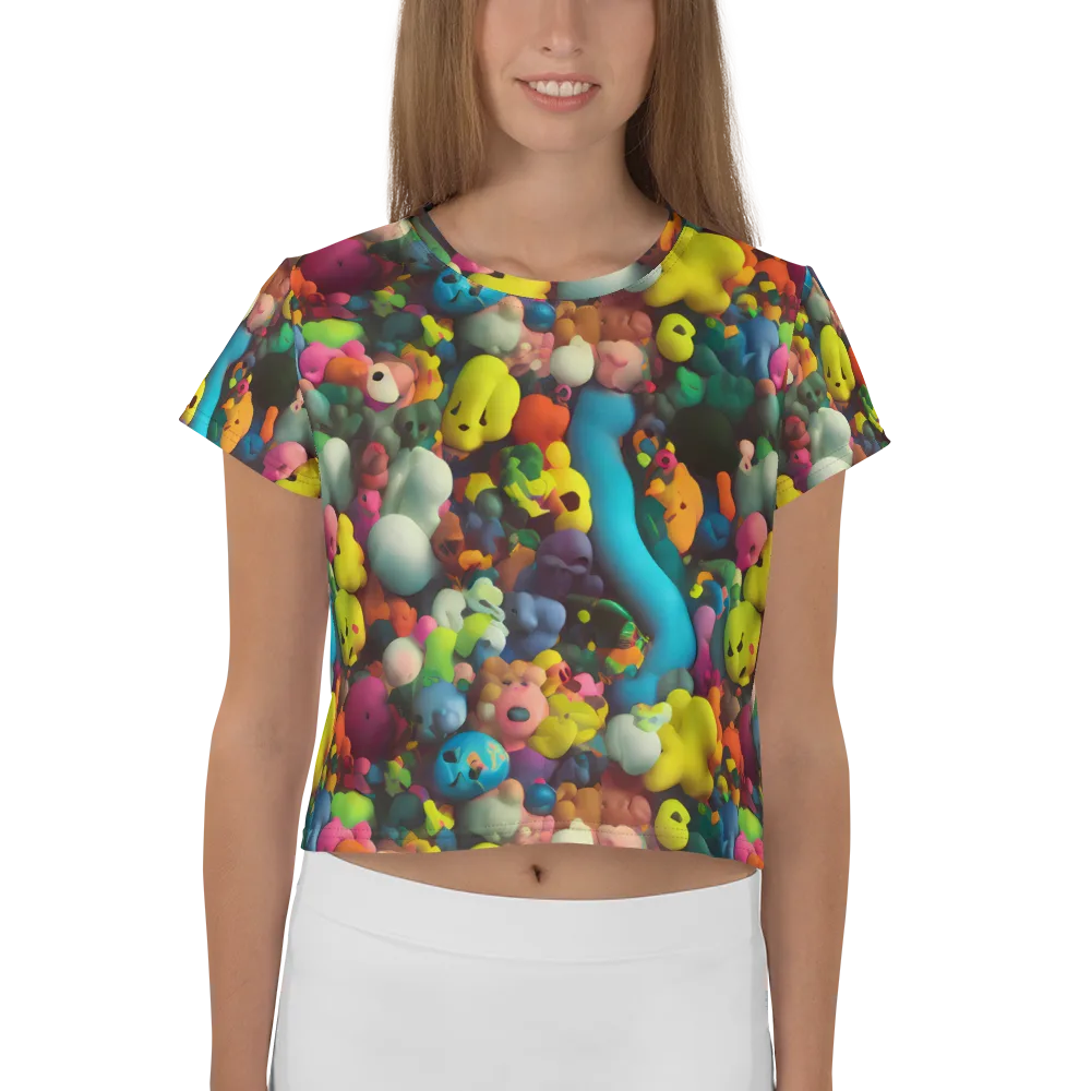 Bubble Pop Art on Crop Tee — Front