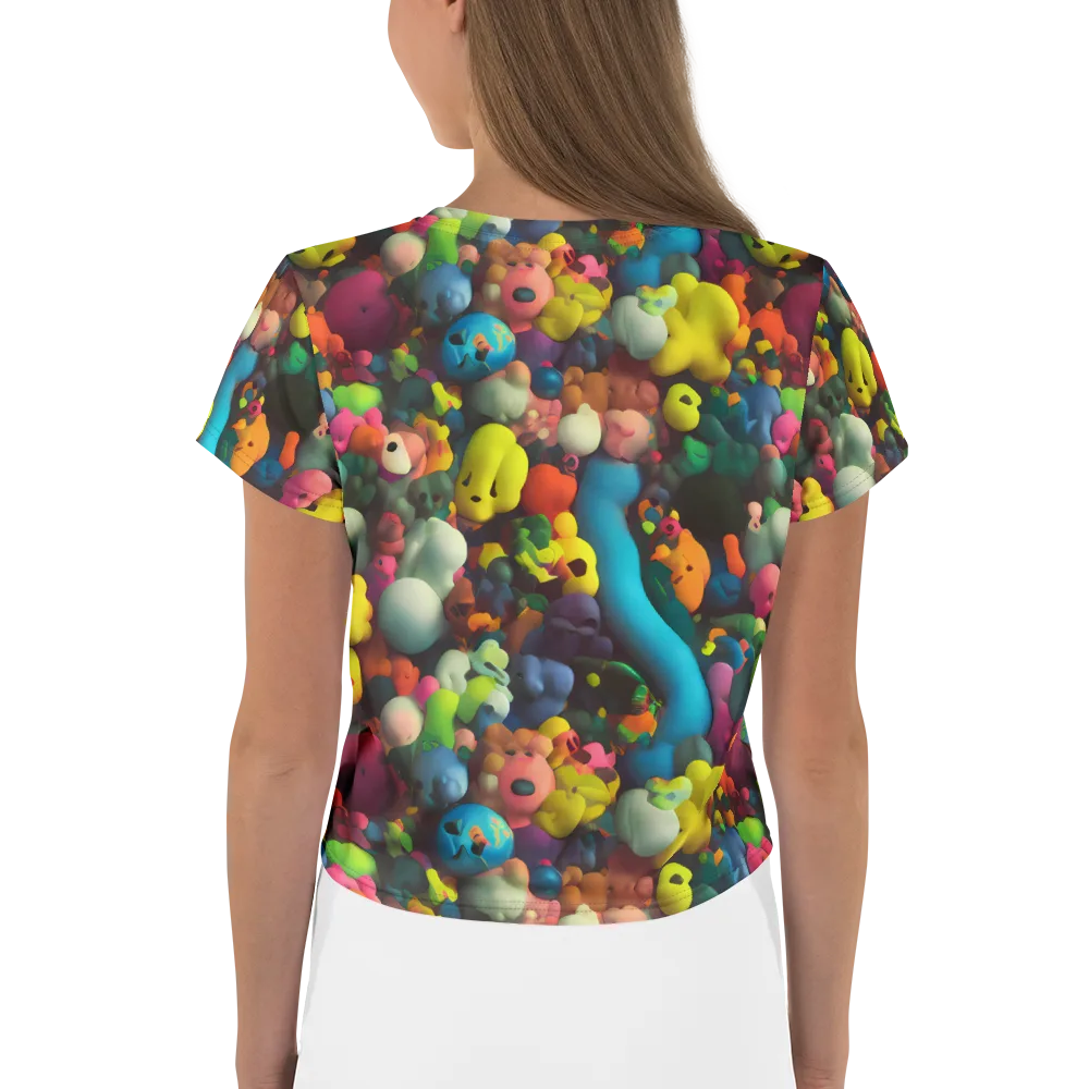 Bubble Pop Art on Crop Tee — Back