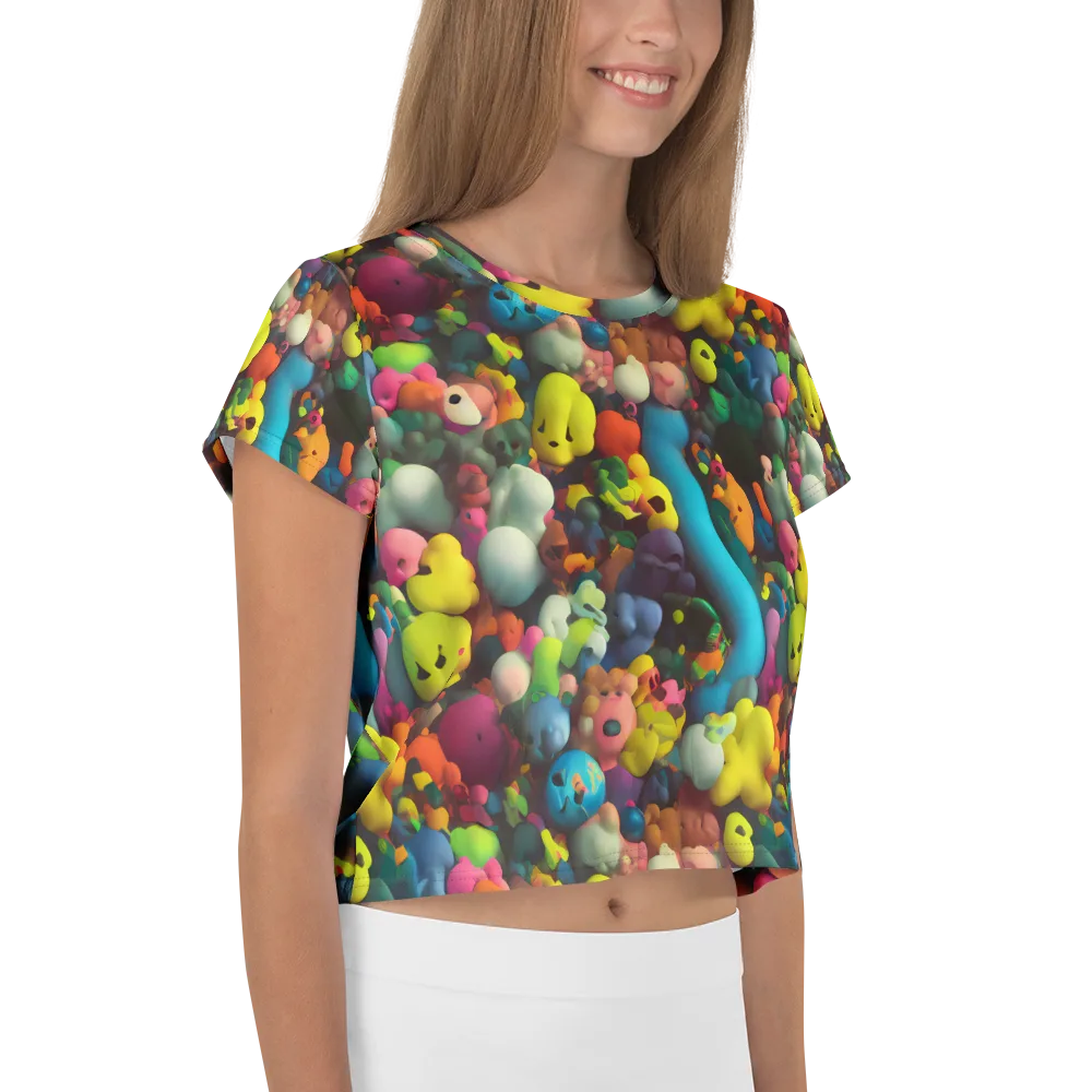 Bubble Pop Art on Crop Tee — Right