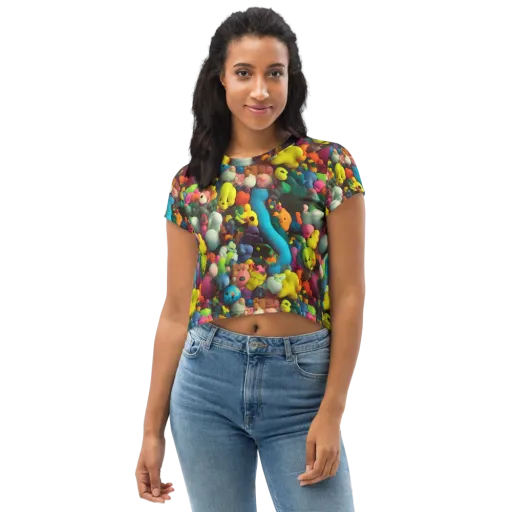 Bubble Pop Art on a Crop Tee