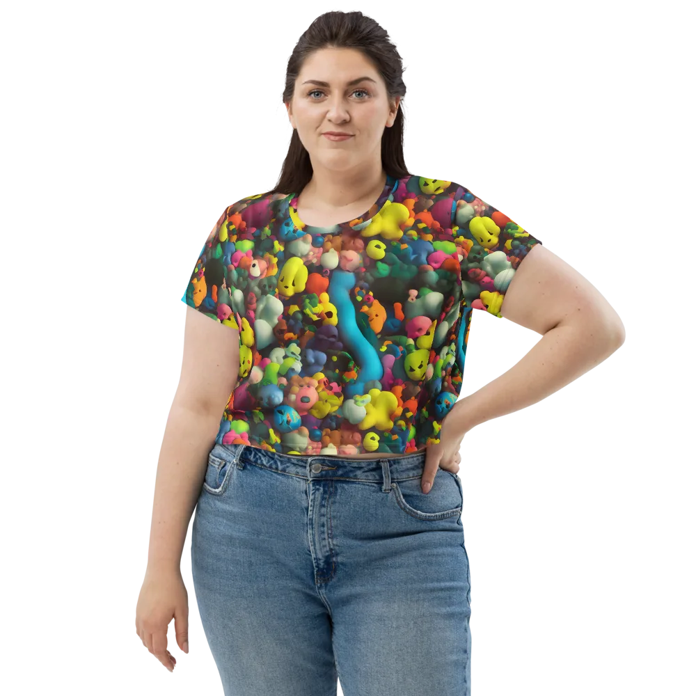 Bubble Pop Art on Crop Tee — Front