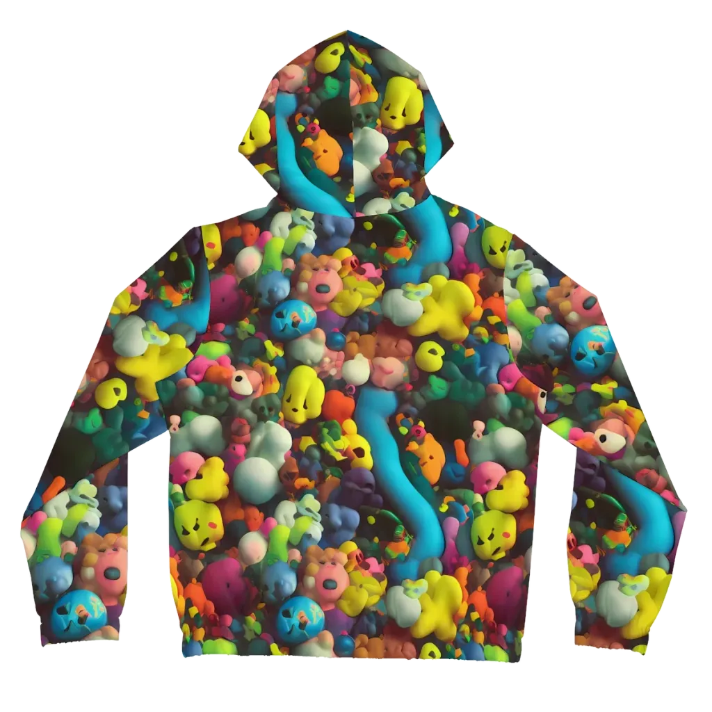 Bubble Pop Art on Women's Full-Zip Hoodie — Back