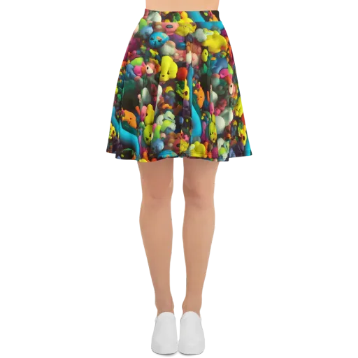 Bubble Pop Art on a Skater Skirt