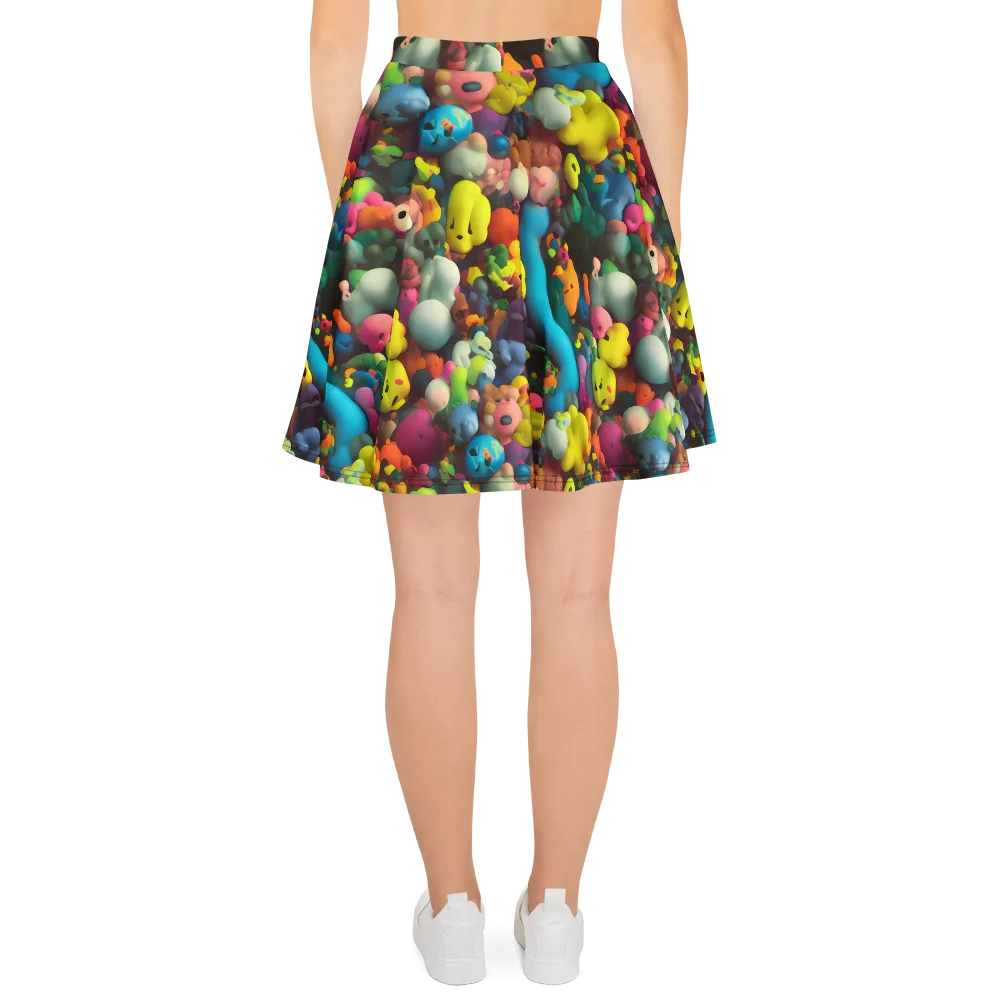 Bubble Pop Art on Skater Skirt — Back