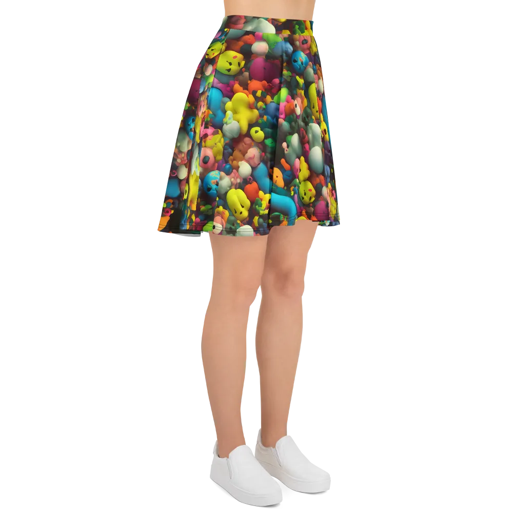 Bubble Pop Art on Skater Skirt — Right