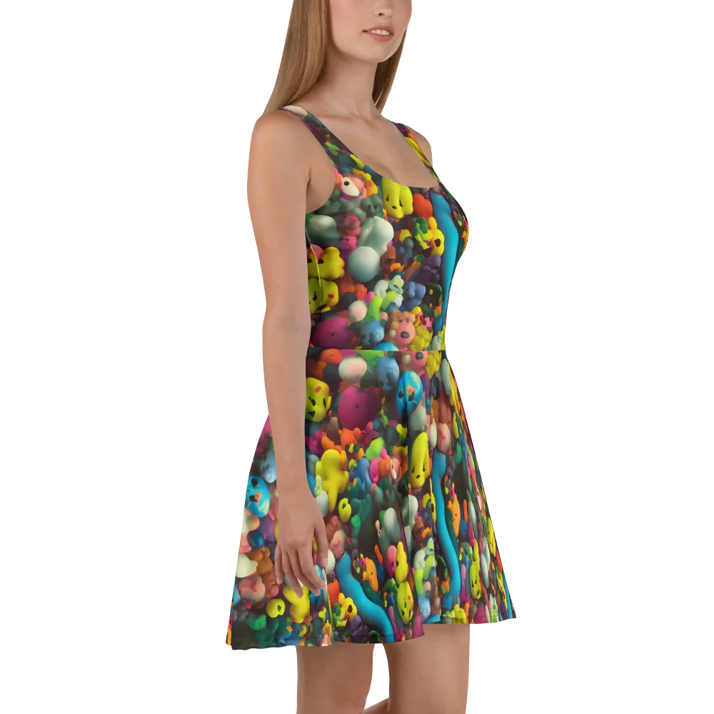 Bubble Pop Art on Skater Dress — Right