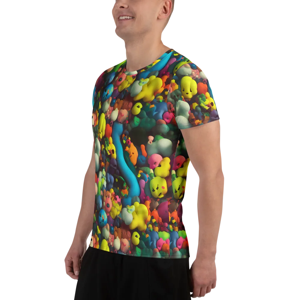 Bubble Pop Art on Men's Athletic T-Shirt — Left