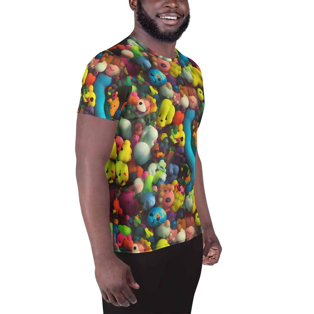 Bubble Pop Art on Men's Athletic T-Shirt — Right