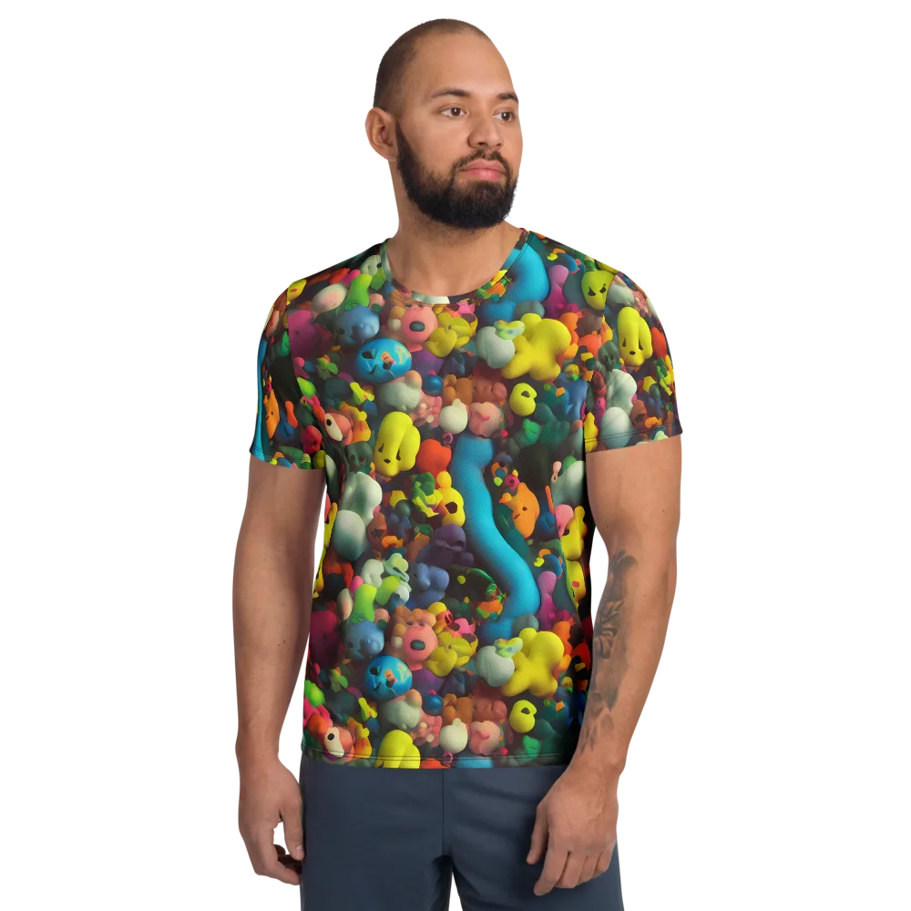 Bubble Pop Art on Men's Athletic T-Shirt — Front