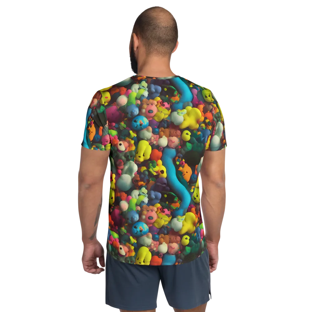 Bubble Pop Art on Men's Athletic T-Shirt — Back
