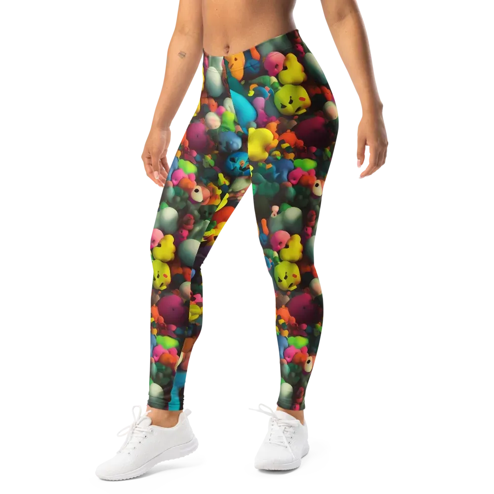 Bubble Pop Art on Leggings — Left Front