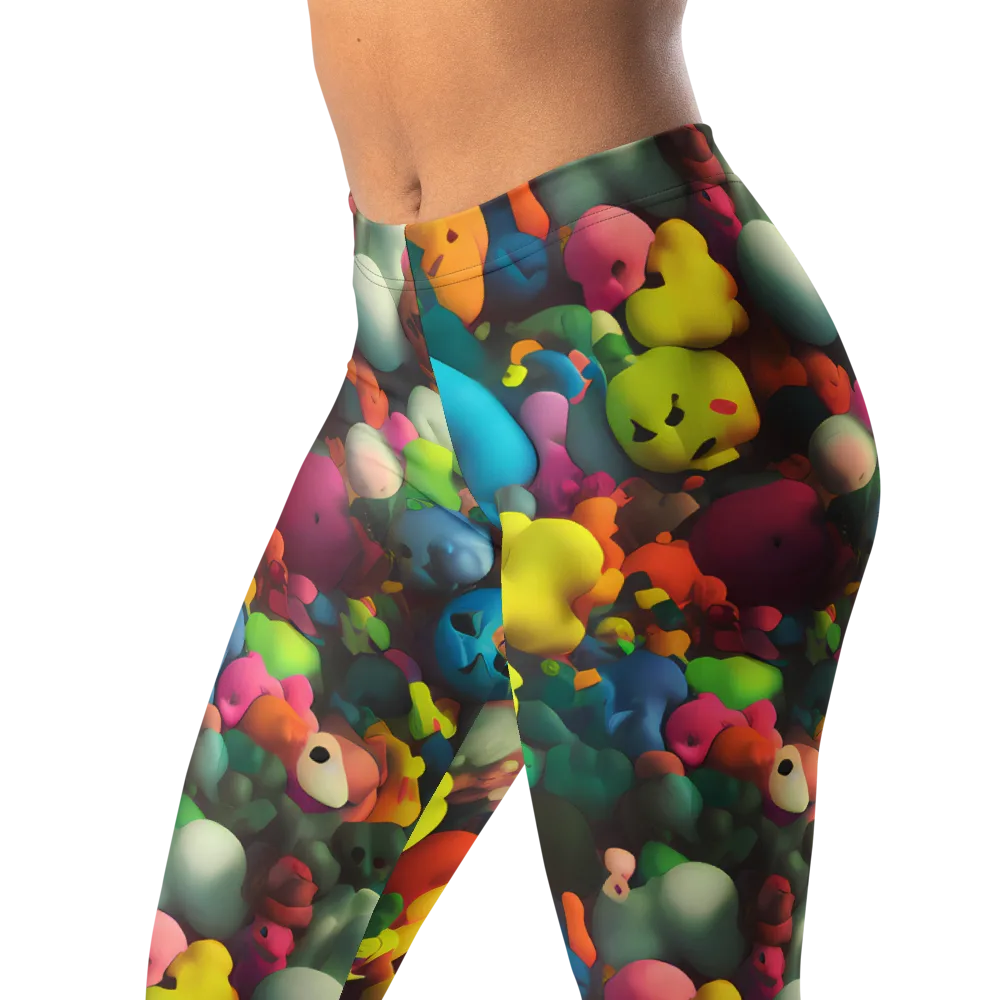 Bubble Pop Art on Leggings — Left Front