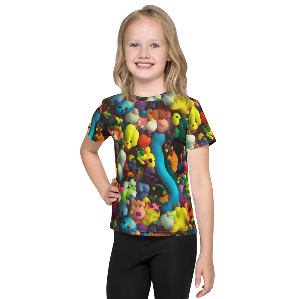 Bubble Pop Art on Kids Crew Neck T-Shirt — Front