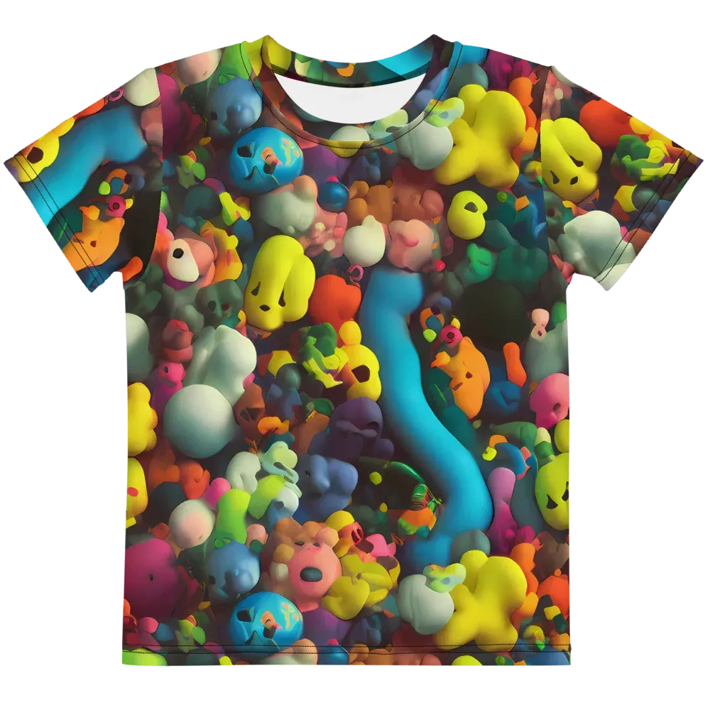 Bubble Pop Art on Kids Crew Neck T-Shirt — Front
