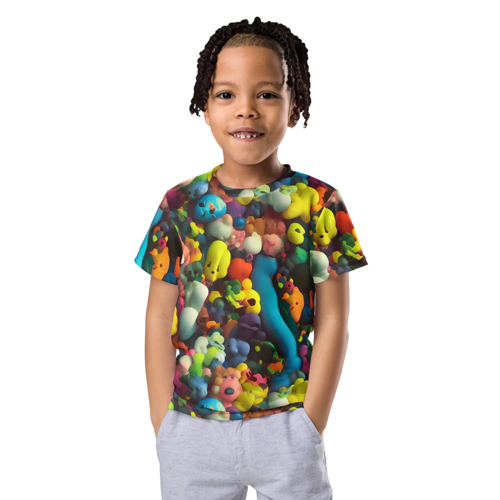 Bubble Pop Art on Kids Crew Neck T-Shirt — Front