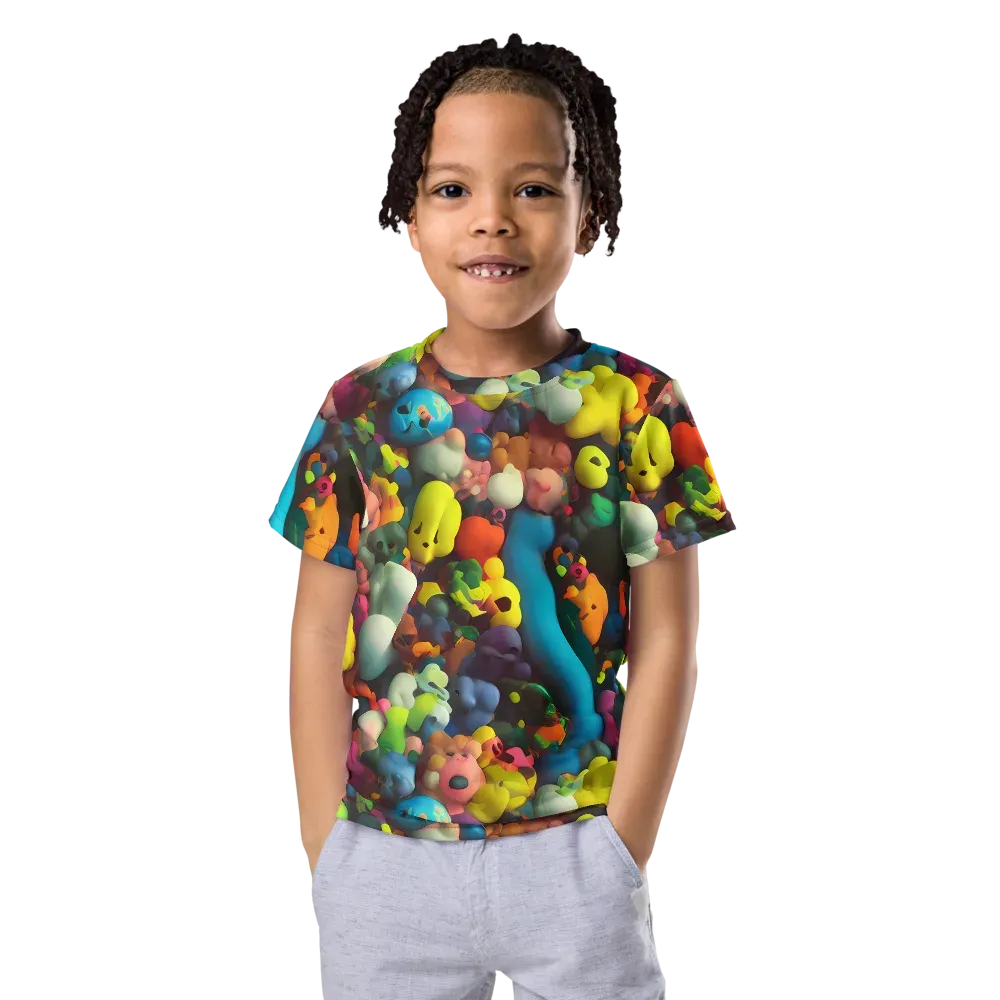 Bubble Pop Art on Kids Crew Neck T-Shirt — Front