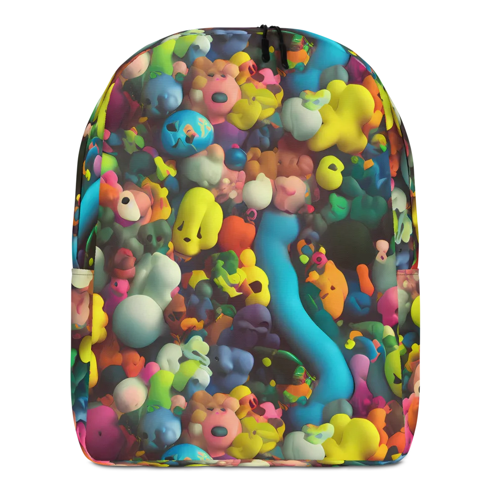 Bubble Pop Art on Minimalist Backpack — Front