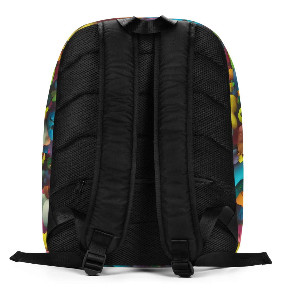 Bubble Pop Art on Minimalist Backpack — Back