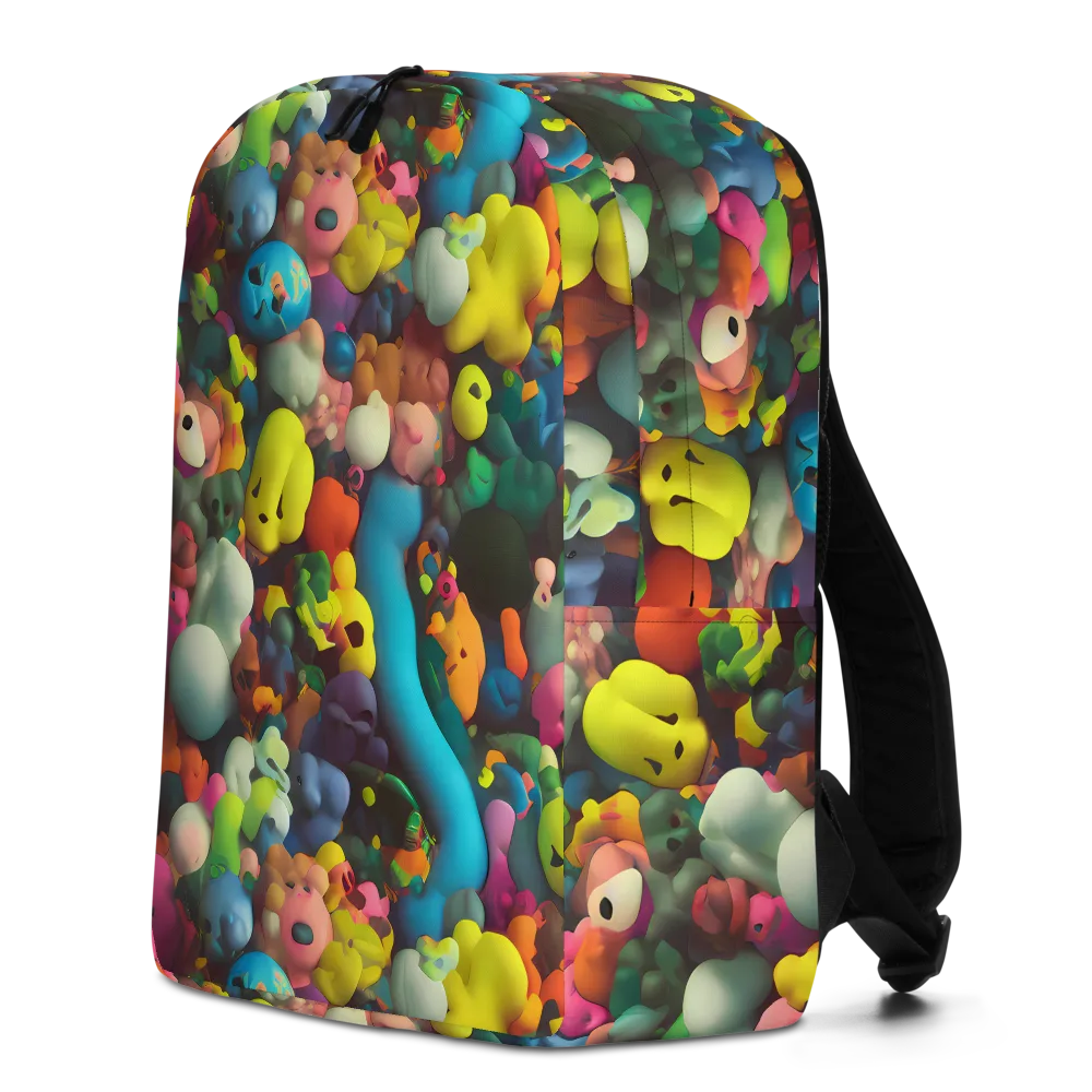 Bubble Pop Art on Minimalist Backpack — Left