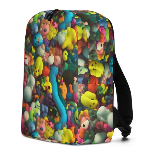 Bubble Pop Art on a Minimalist Backpack