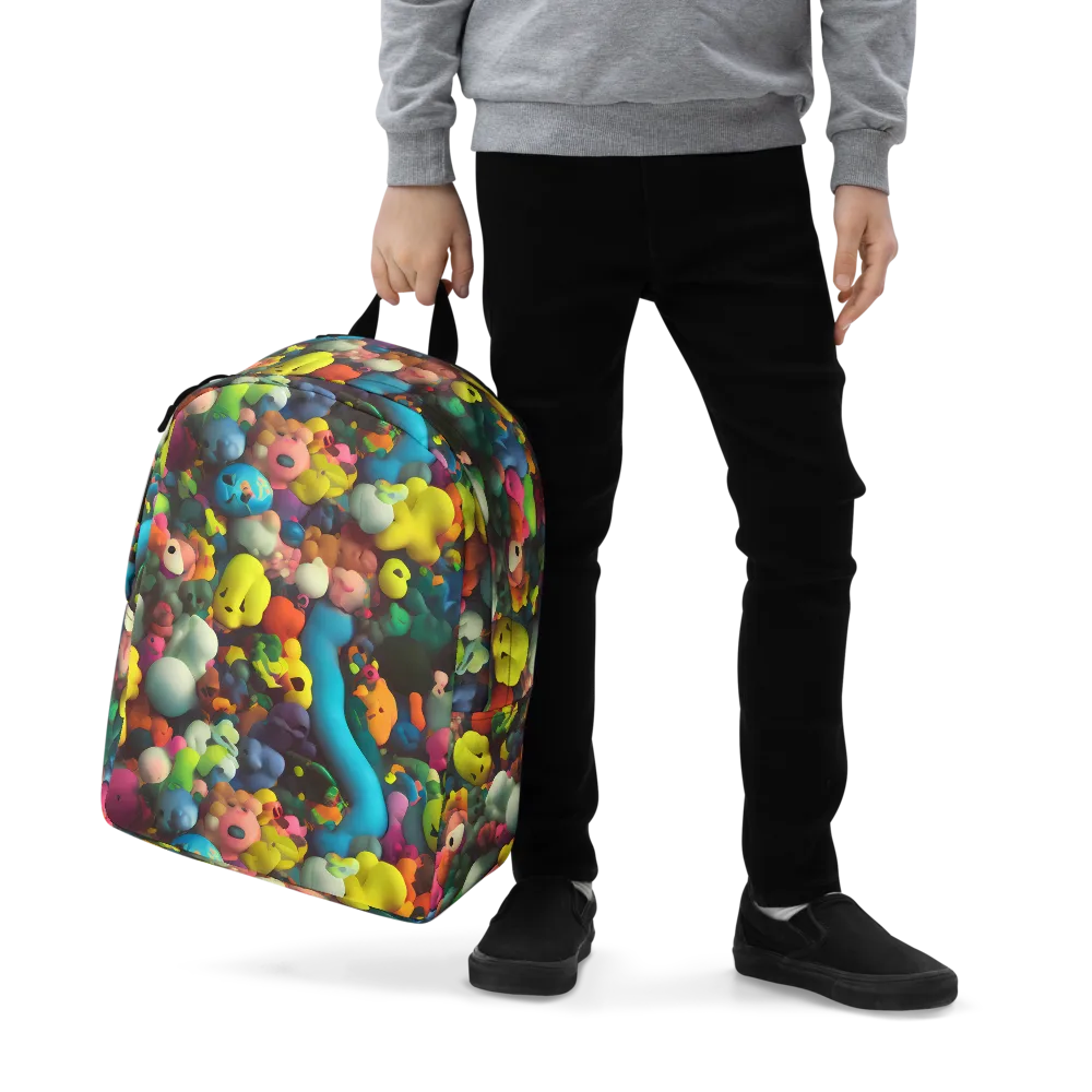 Bubble Pop Art on Minimalist Backpack — Zoomed-in