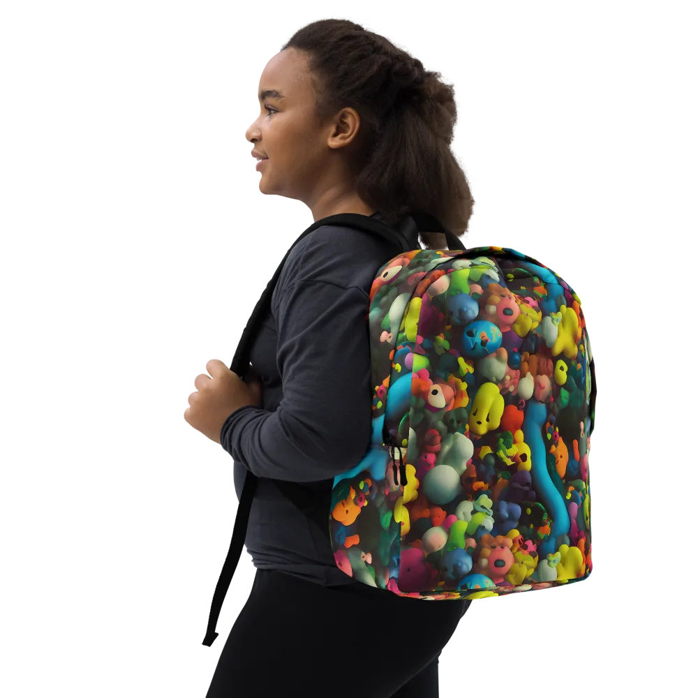 Bubble Pop Art on Minimalist Backpack — Right Front