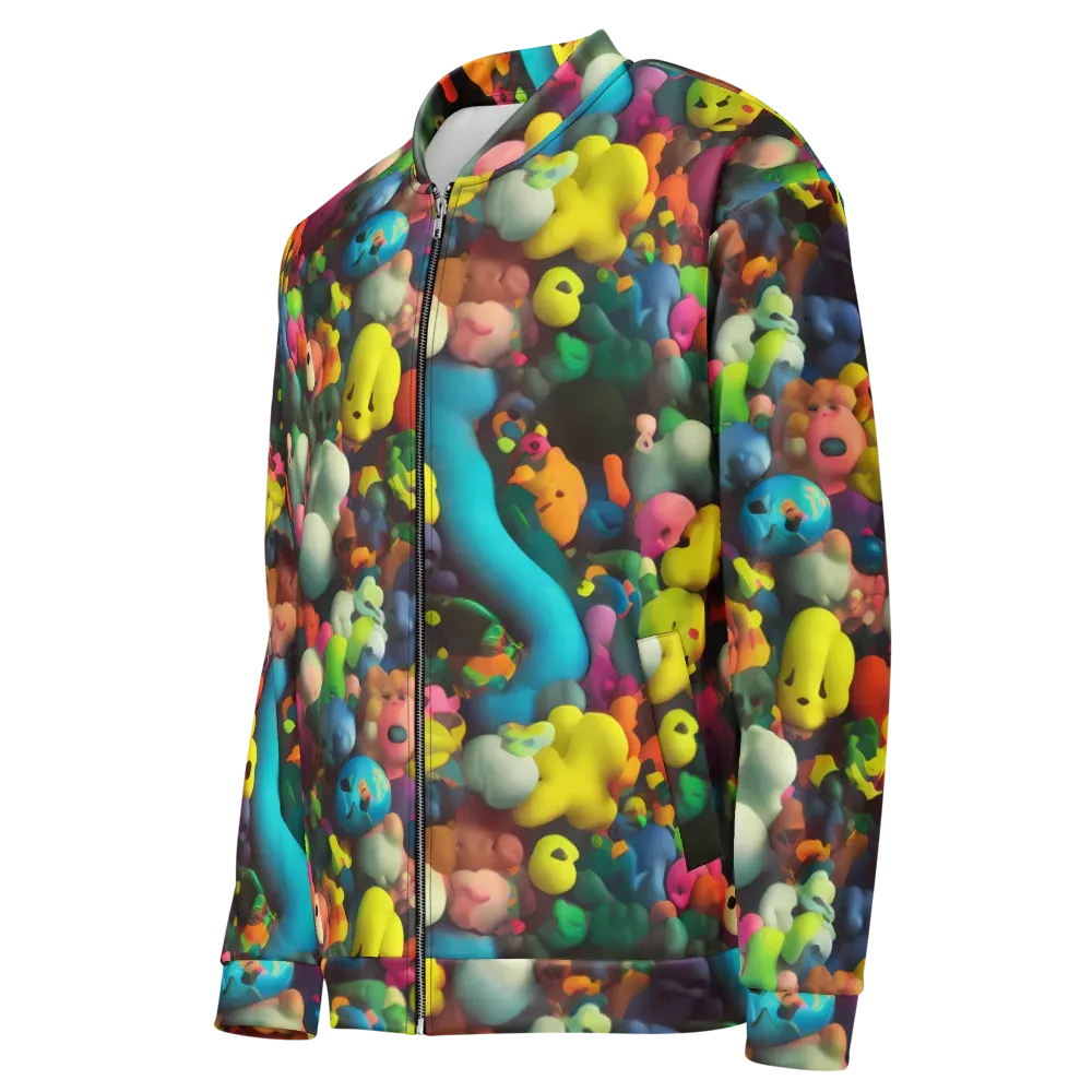 Bubble Pop Art on Bomber Jacket — Left Front
