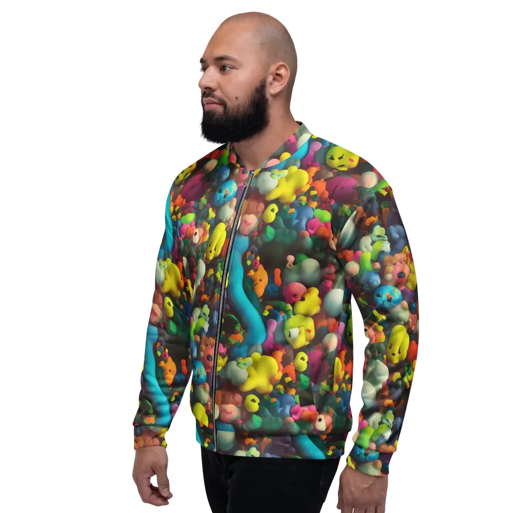 Bubble Pop Art on Bomber Jacket — Left