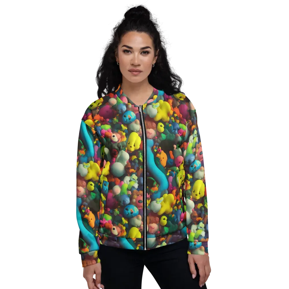 Bubble Pop Art on Bomber Jacket — Front