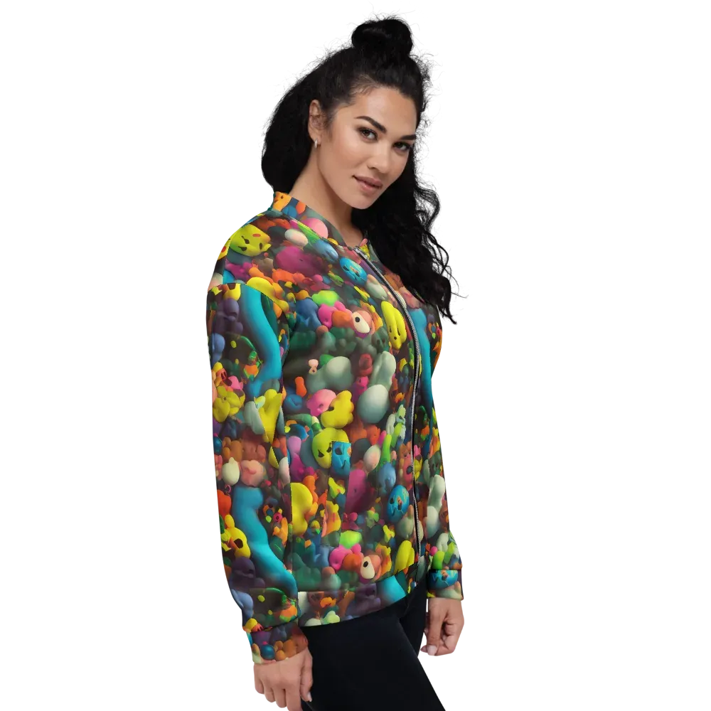 Bubble Pop Art on Bomber Jacket — Right