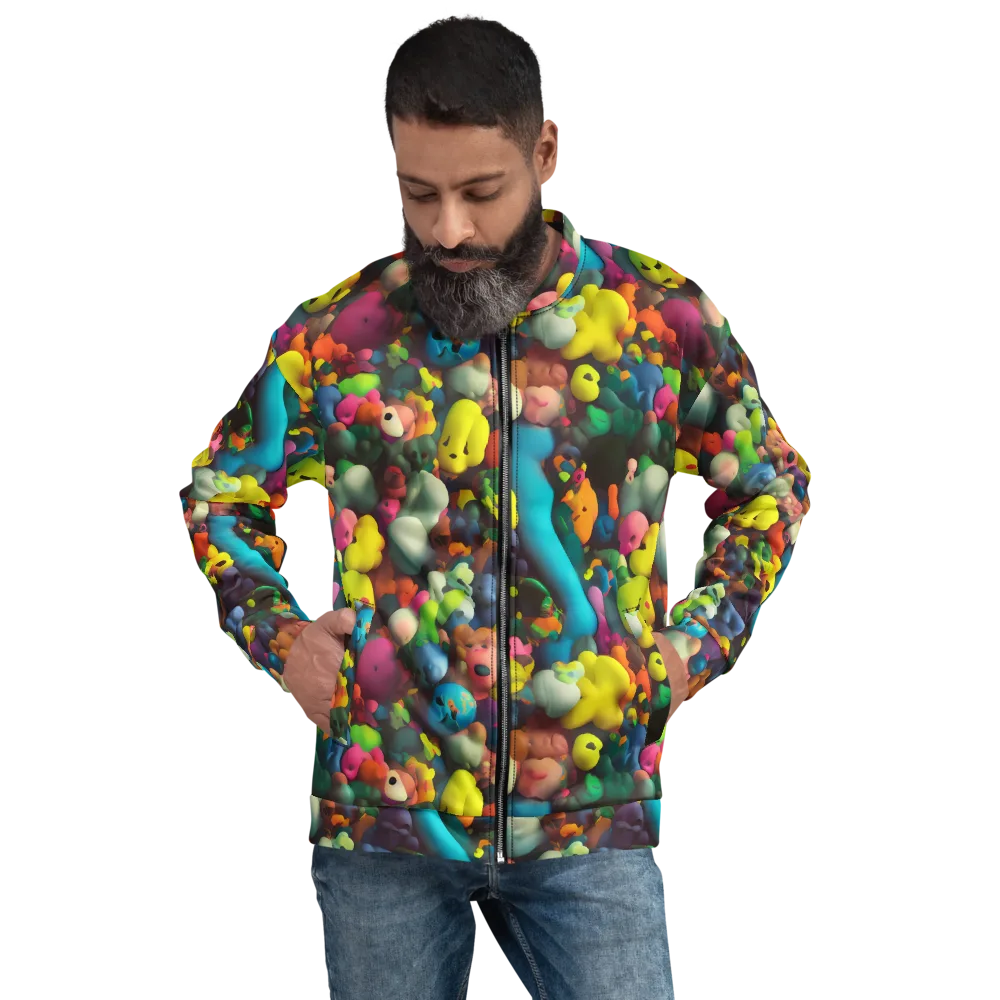 Bubble Pop Art on Bomber Jacket — Front
