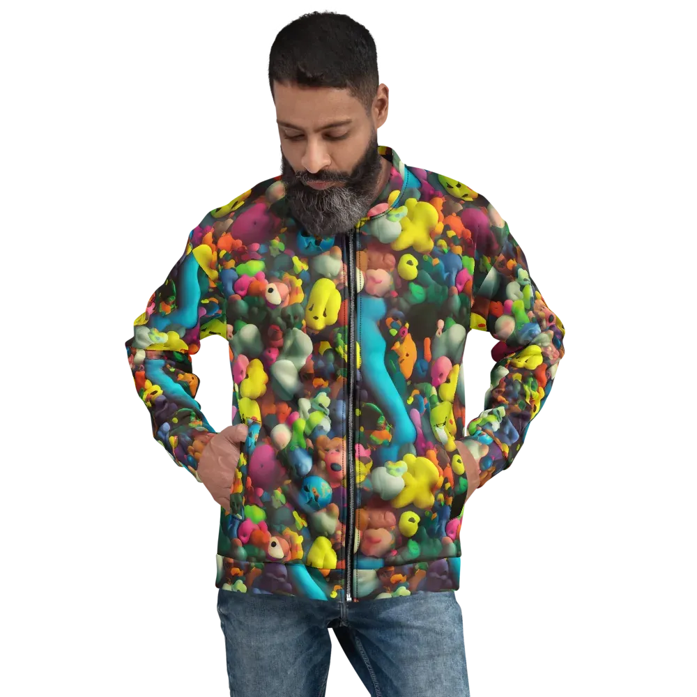 Bubble Pop Art on Bomber Jacket — Front