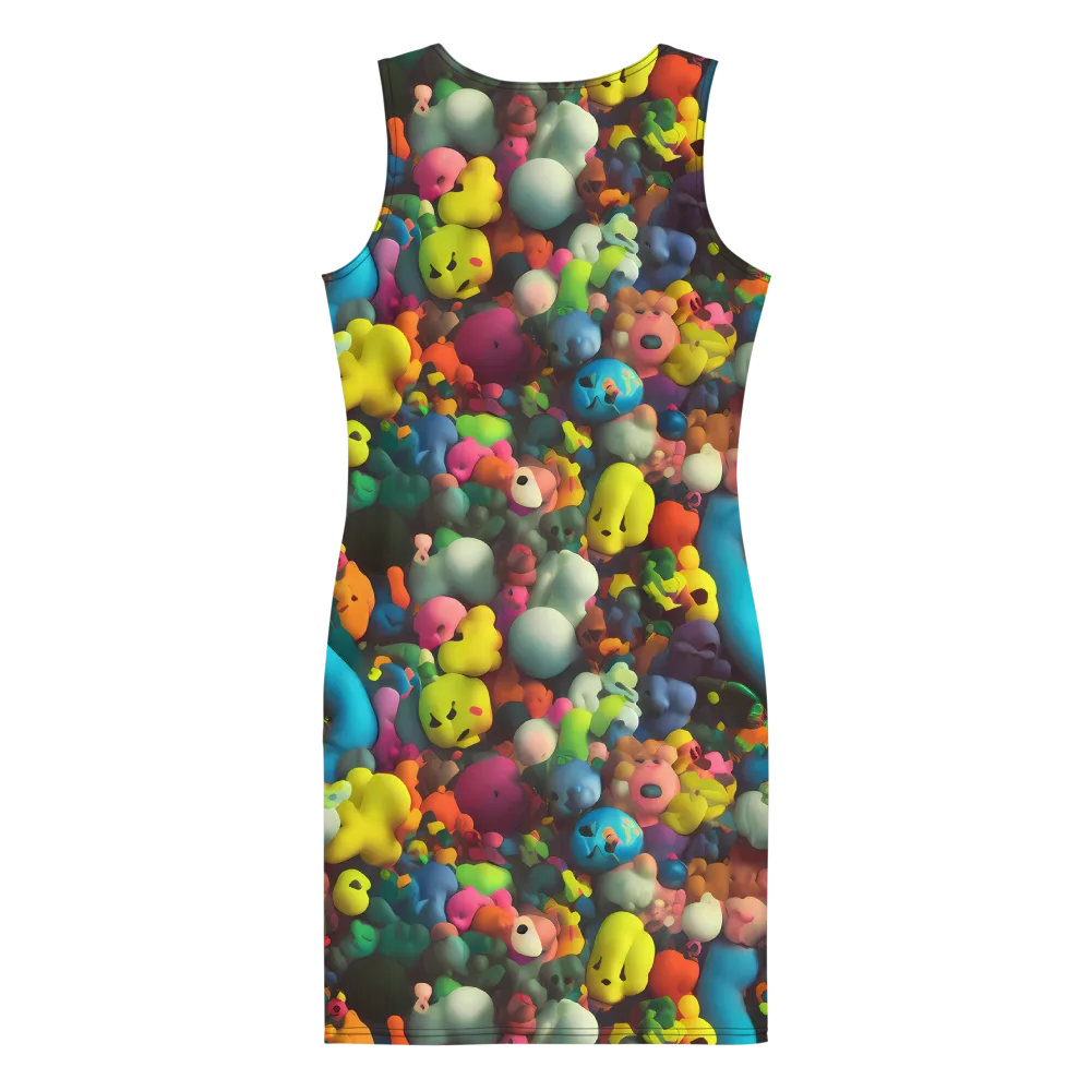 Bubble Pop Art on Bodycon Dress — Back