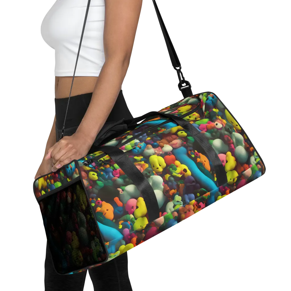 Bubble Pop Art on Duffle Bag — Front