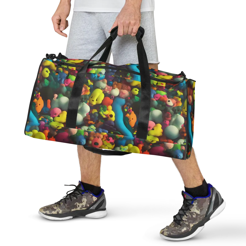 Bubble Pop Art on Duffle Bag — Front