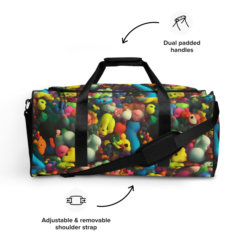 Bubble Pop Art on Duffle Bag — Front