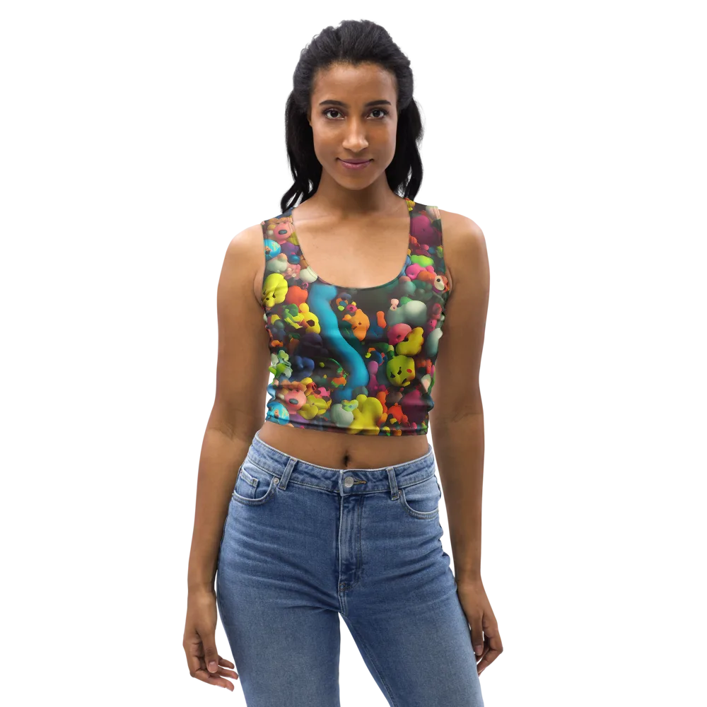 Bubble Pop Art on Crop Top — Front