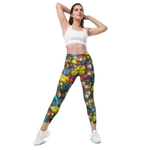 Bubble Pop Art on a Leggings with Pockets