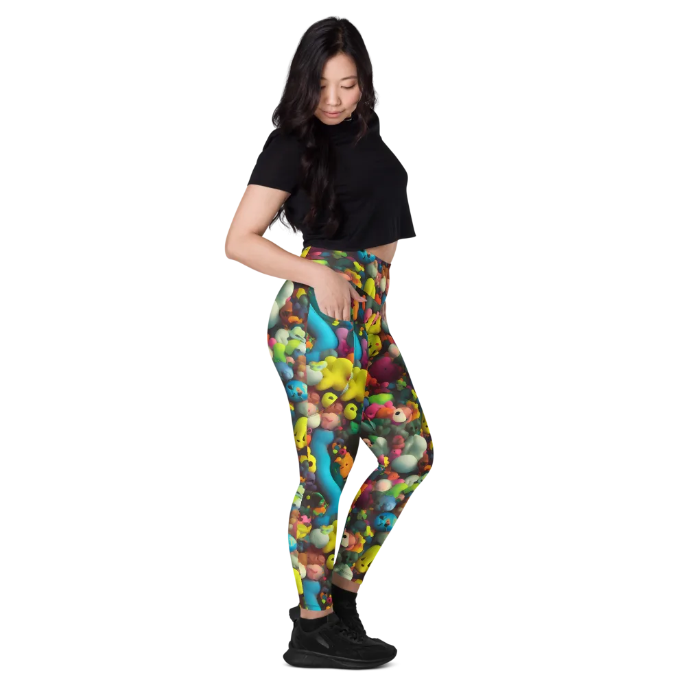 Bubble Pop Art on Leggings with Pockets — Right