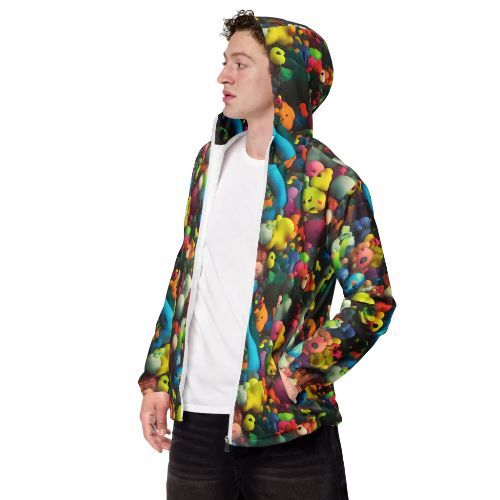 Bubble Pop Art on Men's Windbreaker — Left Front