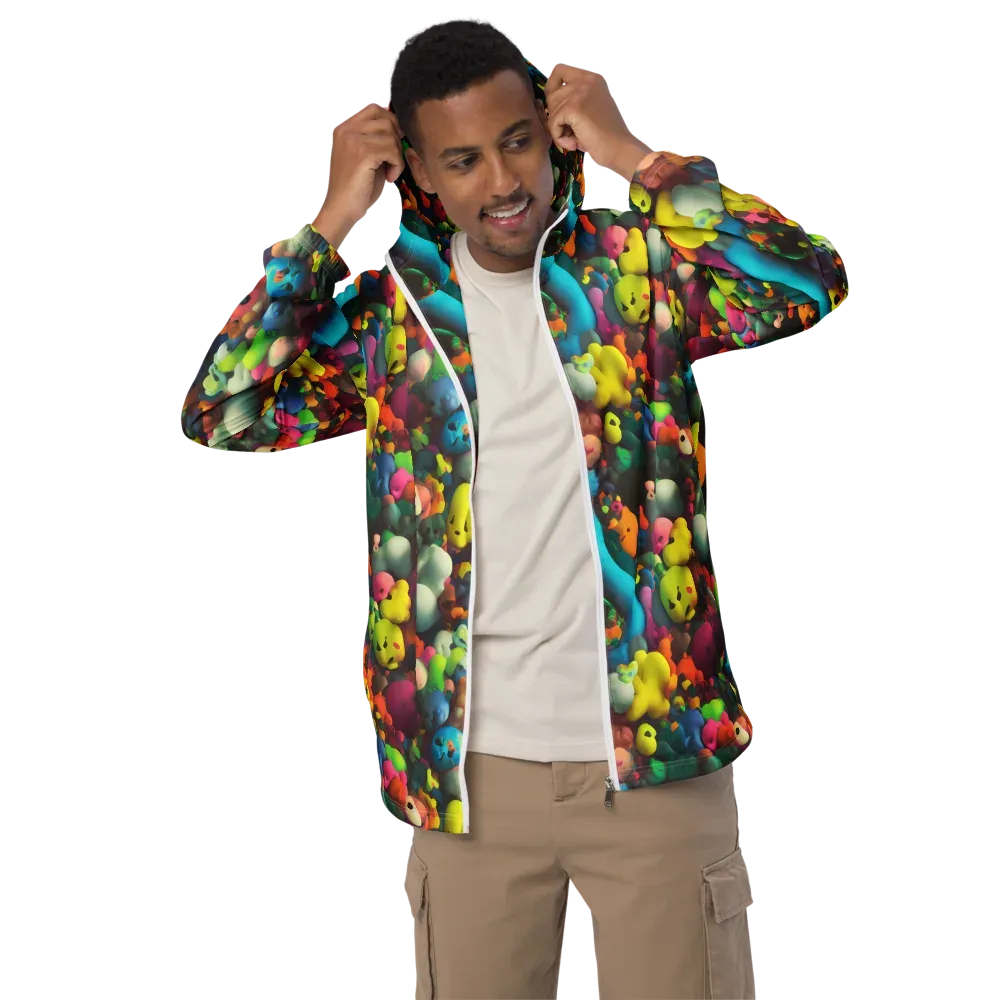 Bubble Pop Art on Men's Windbreaker — Front