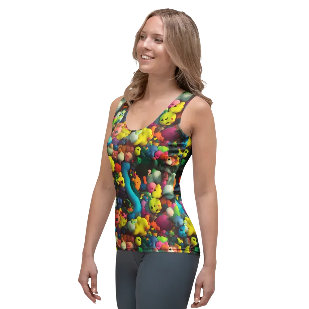 Bubble Pop Art on Women's Tank Top — Left Front
