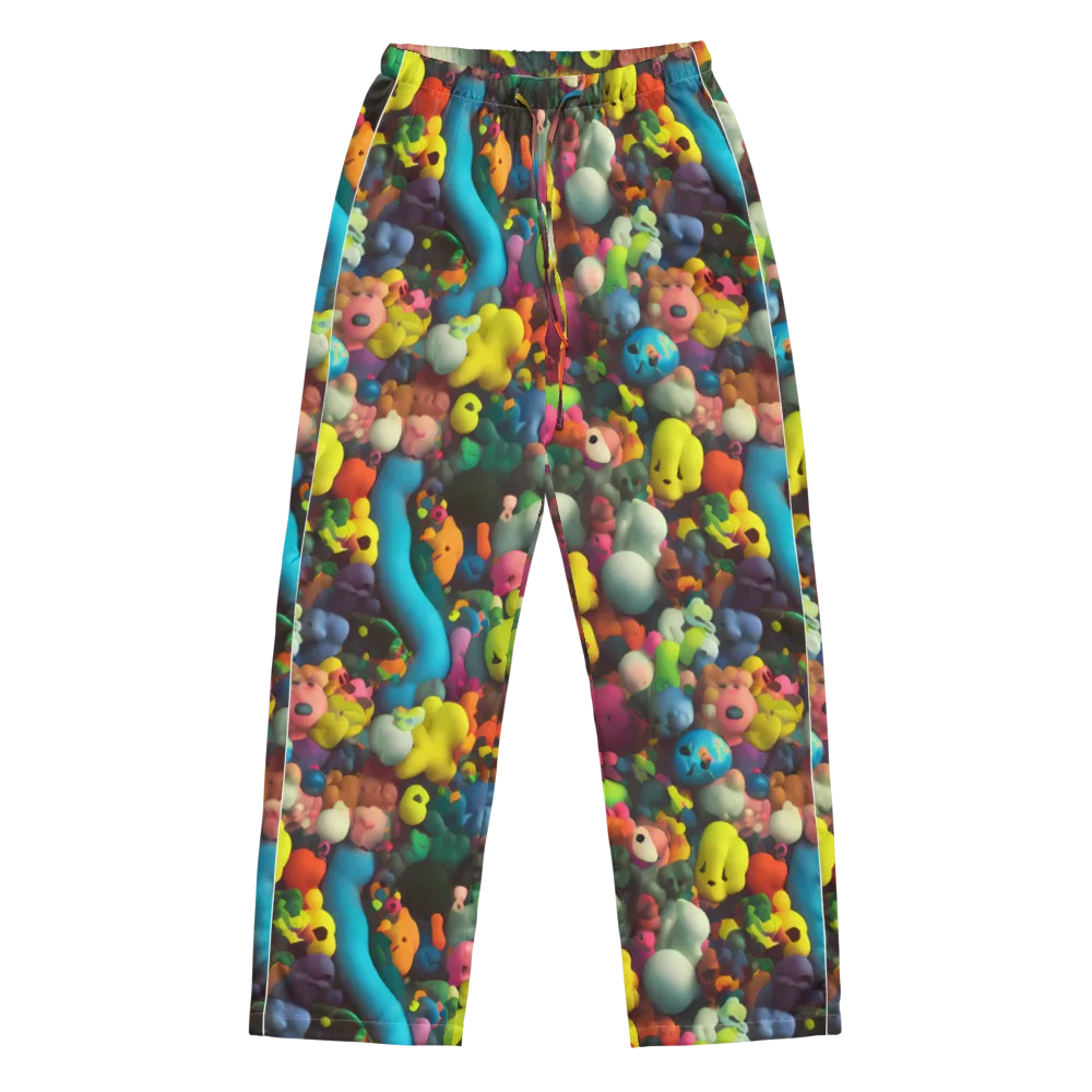 Bubble Pop Art on Women's Pajama Pants — Front